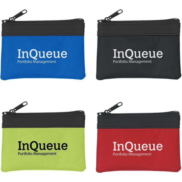 JH291 Zippered Coin Pouch With Custom Imprint